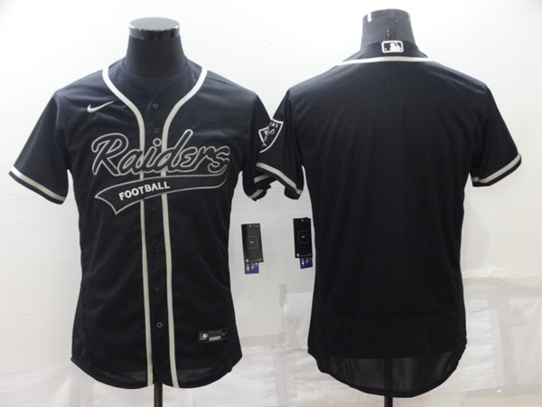 Men's Las Vegas Raiders Blank Black Flex Base Stitched Jersey - Click Image to Close